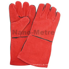 NMSAFETY extra langer Schweißhandschuh aus Leder